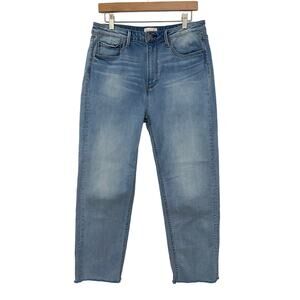 Driftwood Womens Royce Jeans High Rise Straight Leg Raw Frayed Hem Size 29